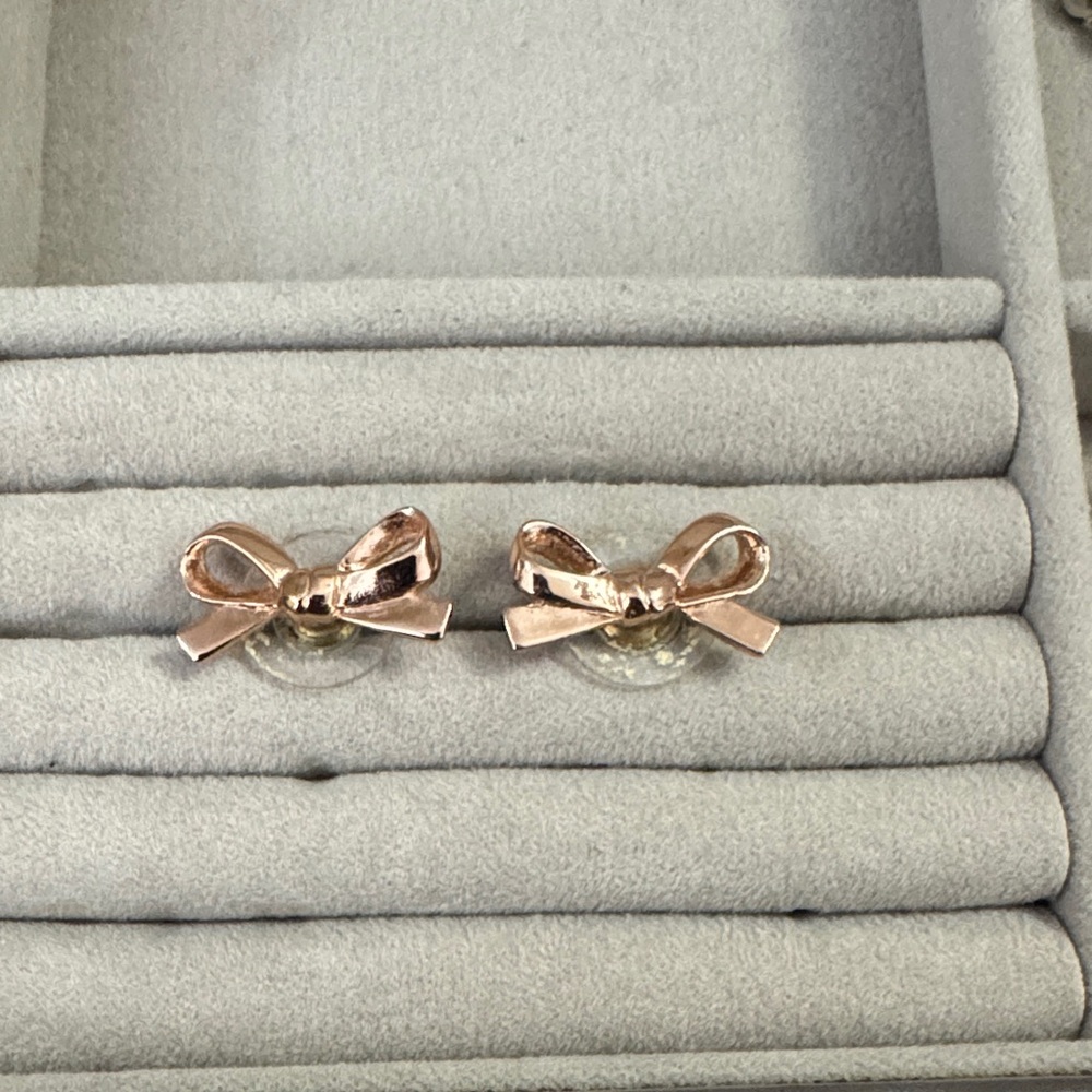 Kate Spade Rose Gold Bow Earrings